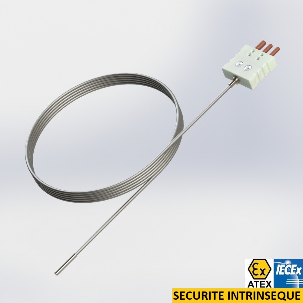 resistance thermometer flexible mineral insulated resistance protector and connector without process connection 