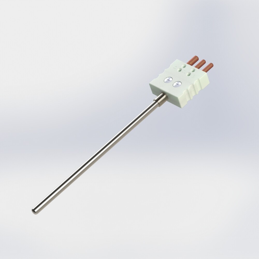 resistance thermometer rigid protector and connector without process connection