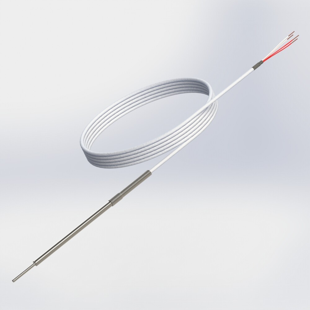 resistance thermometer cable rigid protector with shrinked tip