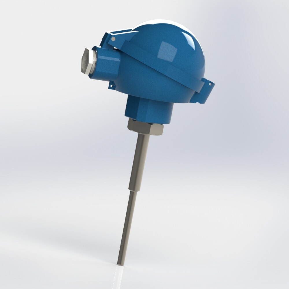 resistance thermometer rigid protector with shrinked tip without process connection
