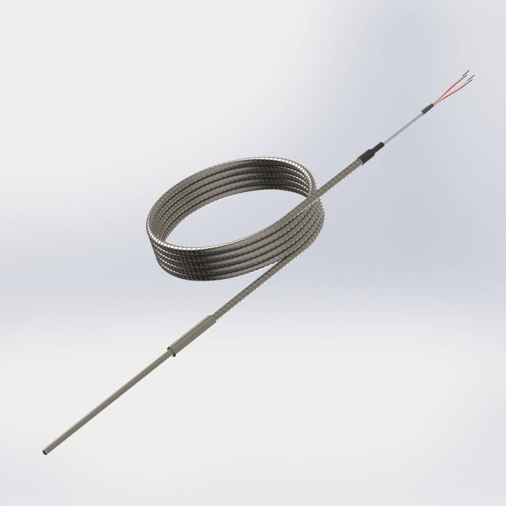 Pot seal rigid protector with cable under stainless steel hose