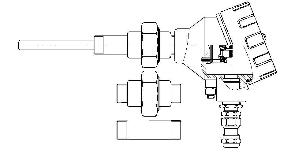 For additional thermowell with extension