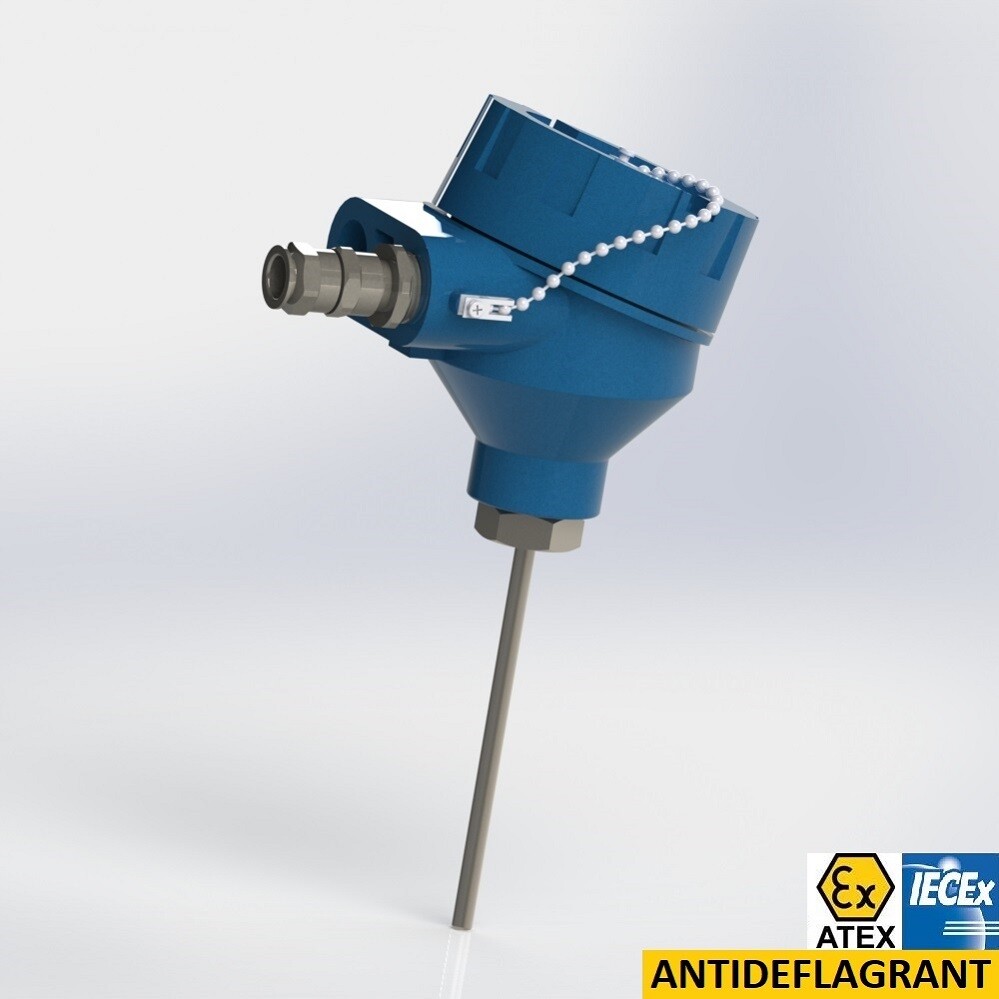 thermocouple with flexible protector 