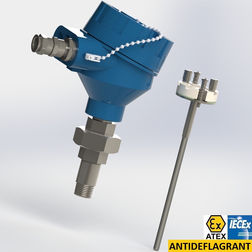 Thermocouple for additional thermowell with extension