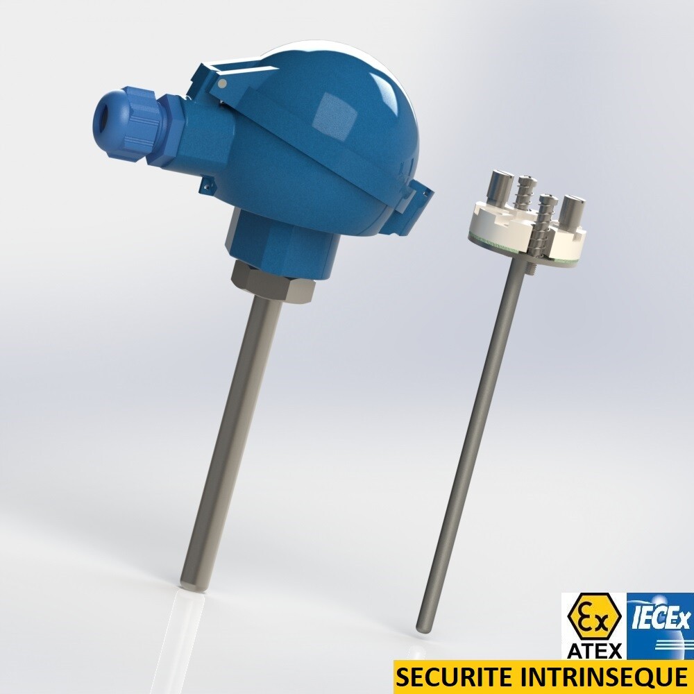 capteur à thermocouple avec élément de mesure interchangeable et protecteur sans raccord