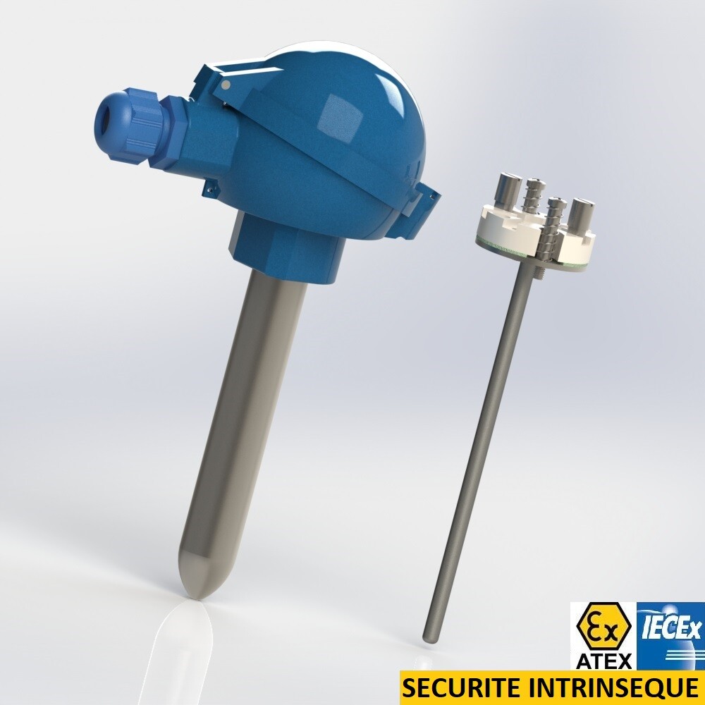 capteur à thermocouple avec élément de mesure interchangeable et protecteur protecteur avec doublage sans raccord