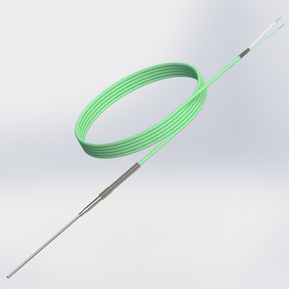 thermocouple with cable pot seal and flexible mineral insulated thermocouple