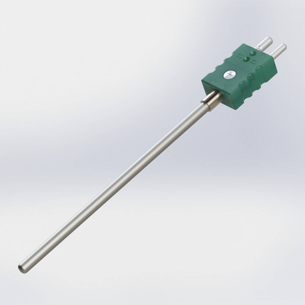 Flexible mineral insulated thermocouple with connector