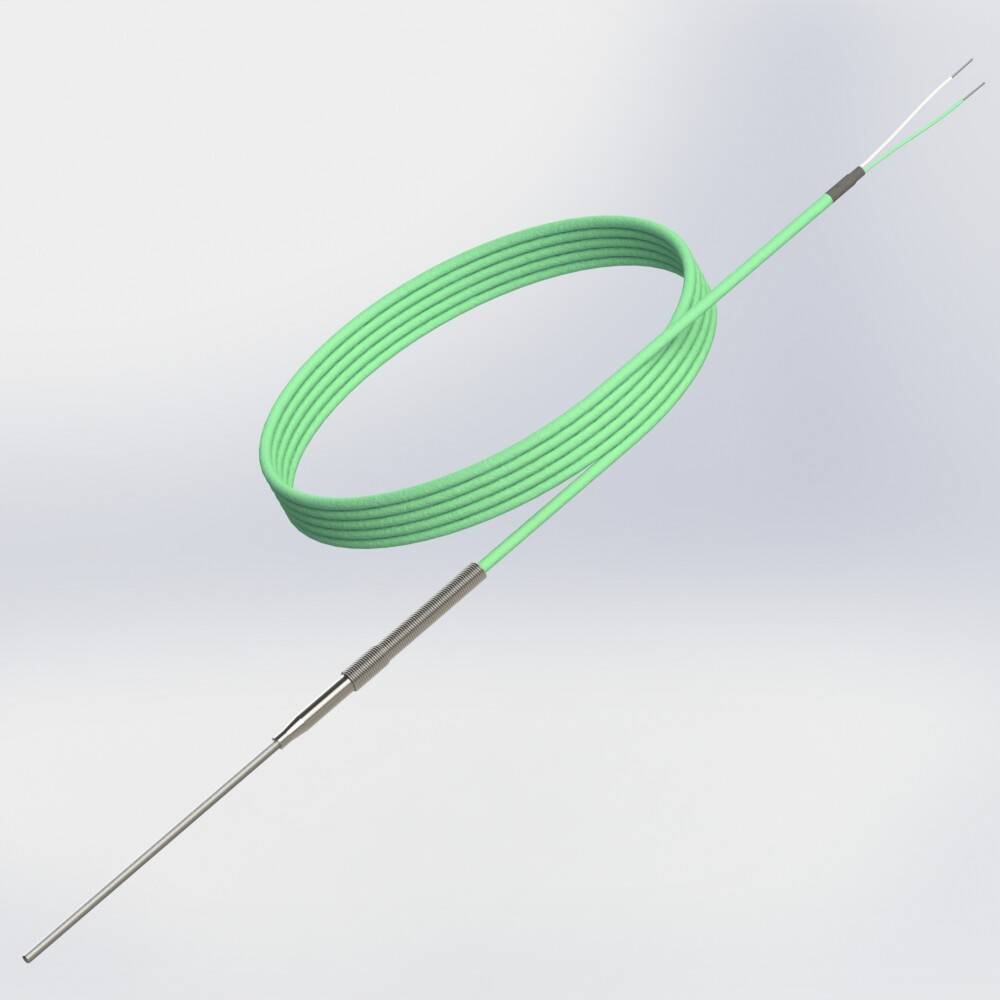 Pot seal with cable and flexible mineral insulated thermocouple