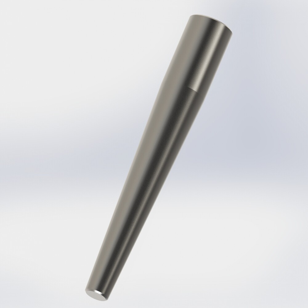 Barstock weld-in thermowell tapered then straight form