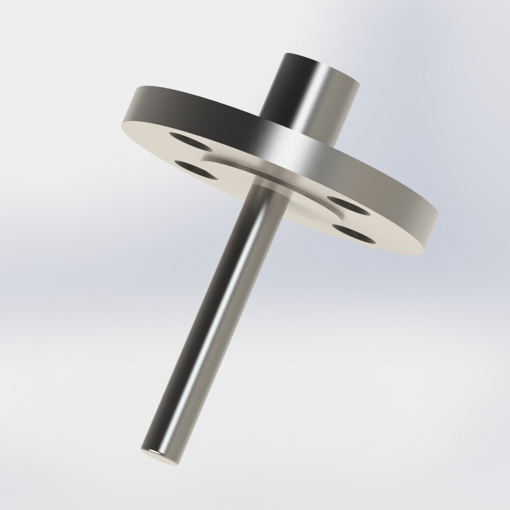 Straight form fabricated thermowell assembly with flange